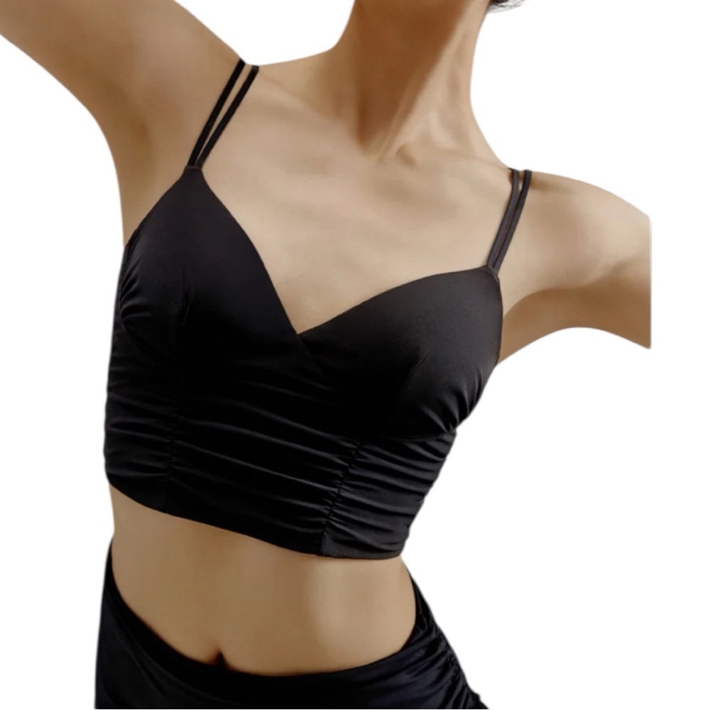 NWT Neiwai Ballet Ruched Bra Top Sweet Apricot Size Small 34A/34AA Reg. $98 - Picture 2 of 11